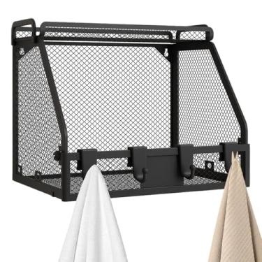 Imagem de Cesta de parede para organizar, montagem na parede da cesta de frutas,Organizador de armazenamento de arame vegetal pesado - Organizador de cesta de frutas de grande para despensa, banheiro, qu