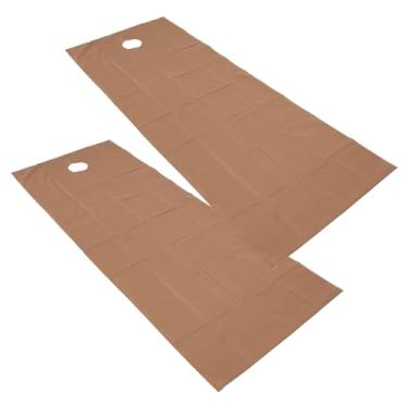 Imagem de Naroote Lençol de Cama para Salão de Beleza, Respirável, à Prova D'água, Spa, Massagem, Cobertura de Mesa para Salão de Beleza, 2 Peças de Poliéster, 78,7 X 29,5 Polegadas (Café Escuro)