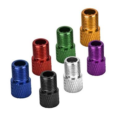Imagem de Acouto Válvula para Adaptador Adaptador de Válvula de Inflador de 7 Unidades Acessórios para Bomba de Pneu de Engrenagem Fixa para Bicicleta de Estrada - Esportes e Atividades Ao Ar Livre/Acessórios