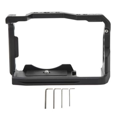 Imagem de Gaiola de câmera otimizada para A6700: estrutura de alumínio com orifícios de parafuso de 0,6 cm, orifícios roscados de 0,9 cm, porta de sapata fria para compatibilidade Arca e um slot deslizante de