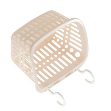 Imagem de Yosoo Caddy de Chuveiro Pendurado Moderno Simples, Cesta de Chuveiro de Drenagem de Plástico Resistente Com Economia de Espaço para Banheiro Com Cesta de Lavanderia (Damasco)