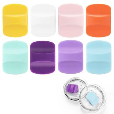 Imagem de Pinsit 8 peças de substituição deslizante magnético de tampa, bloco de pressão magnético de substituição, compatível com tampas YETI 283 g, 473 ml, 590 ml, 850 g (cor 12)