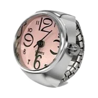 Imagem de Relógio De Pulso Criativo Unissex Em Forma De Anel Com Elástico De Qua