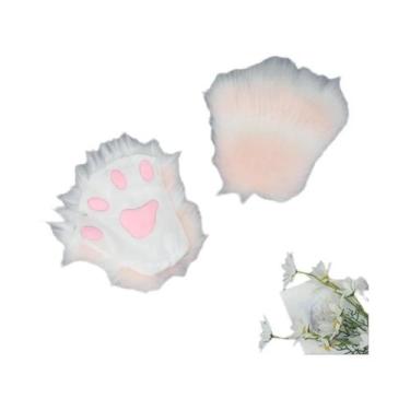 Imagem de Luvas De Inverno Femininas Quentes De Pelo Sintético Sem Dedos Com Gar