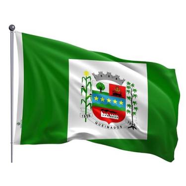 Imagem de Bandeira do Município de Queimados Uma Face Estampada Tamanho 70x100cm