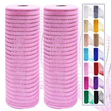 Imagem de Rolos de fita Deco Mesh Ableme Deco Pink 10 cm x 9 m (2 unidades)