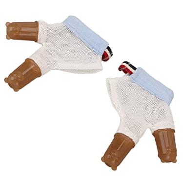 Imagem de Generic Protetor de Dedo de Silicone para Sucção de Polegar, Protetor de 2 Dedos para bebê, Evita Sucção de Dedo, 2 Pares Azul (L)