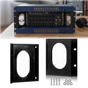 Imagem de Para Behringer XR18 Rack Ears, kit de montagem embutida para rack Behringer XR16, XR18, MR16, MR18, SD18 - Ferragens de rack de substituição para mixers digitais da série X Air