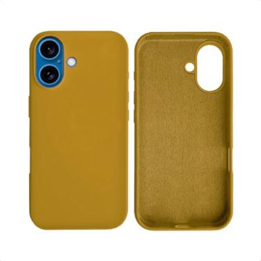 Imagem de Capinha Compatível Com Iphone 16, 16 PLUS, 16 PRO e 16 PRO MAX Linha PREMIUM Colorida Preto, Branco, Vermelho, Azul, Rosa, Transparente Case Aveludada 3 Camadas Anti Impacto (Nude, 16)