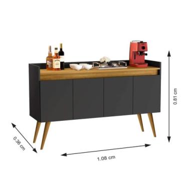 Imagem de Aparador Sala De Estar Retrô Buffet Cantinho Do Café Hall De Entrada L