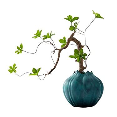Imagem de Bonsai artificial, árvore de bonsai artificial, planta de bonsai zen, simulação interna, floral, planta em vaso, plantas artificiais em vasos, decoração de vegetação, árvore de bonsai artificial
