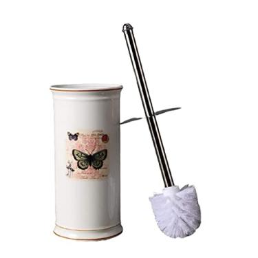 Imagem de Suporte de escova de vaso sanitário, escova de vaso sanitário nórdico e suporte, conjunto de escovas de limpeza de cerâmica, escova de vaso sanitário, escova de vaso sanitário, escova de vaso