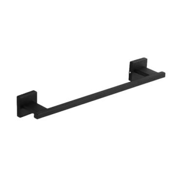 Imagem de Conjunto de acessórios de banheiro ouro preto fosco suporte de toalha de parede suporte de papel rolo anel de toalha gancho de roupão conjunto de ferragens de aço inoxidável, SR, suporte de papel (Bk