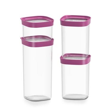 Imagem de Kit 4 Potes Hermético Para Macarrão E Mantimento Modulus 110