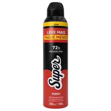 Imagem de Desodorante Aerossol 0% Alumínio Masculino Energy 72h Super Cimed 250m