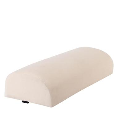 Imagem de MHRZDSH Almofada sob o joelho para dormir nas costas ou dorminhocos de lado, design ergonômico de espuma viscoelástica meia lua com elevação em cunha para suporte sob o joelho, pé, tornozelo, bege