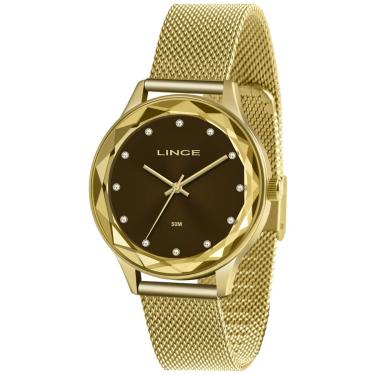 Imagem de Relógio Lince Feminino Ref:Lrg4707l N1kx Casual Dourado