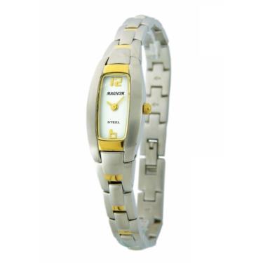 Imagem de Relógio Magnum Feminino Ref: Ma28261b Retangular Bicolor