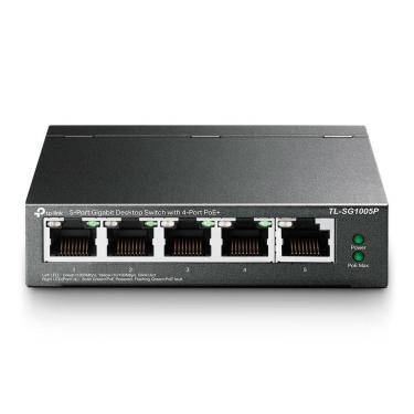Imagem de Switch Gigabit 10/100/1000 De Mesa C/ 5 Portas (4 Poe) Tl-sg1005p Smb