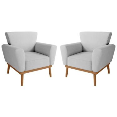 Imagem de Conjunto Poltrona Decorativa Balneária Linha Cinza