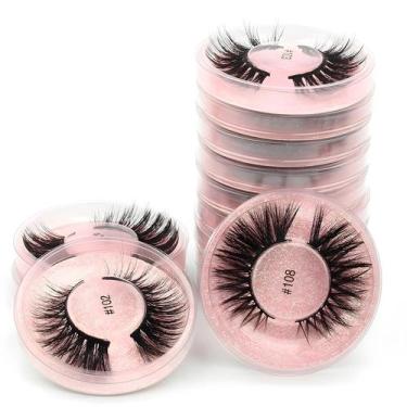 Imagem de Cílios Postiços Naturais Longos De Visom Sintético 10 20 Pares Cílios 