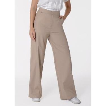 Imagem de Calça de Linho Pantalona Alfaiataria Feminina Sob-Feminino