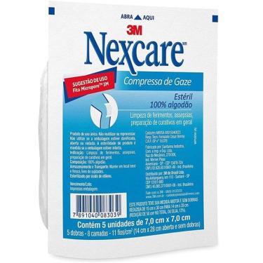 Imagem de Compressa de Gaze Esteril Nexcare Pacote 5 Unidades