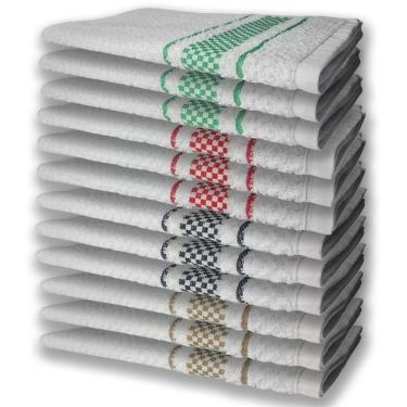 Imagem de 12 Panos De Prato Atoalhado Felpudo Premium Mr+pr+vm+vd