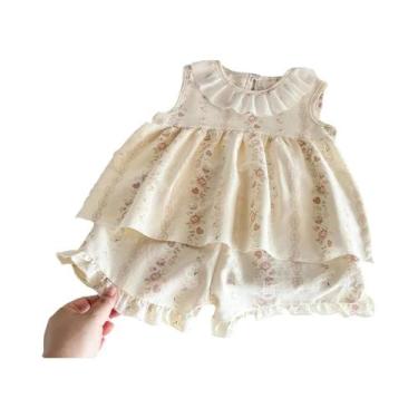 Imagem de Conjunto De Duas Peças Com Vestido De Princesa Sem Mangas E Calça Com 