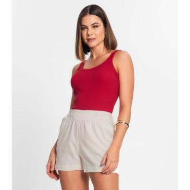 Imagem de Regata Feminina Em Ribana Rovitex Vermelho, GG, Vermelho
