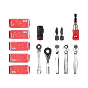 Imagem de Conjunto De Chaves De Fenda Mini Catraca Mistas Com Suporte Magnético 