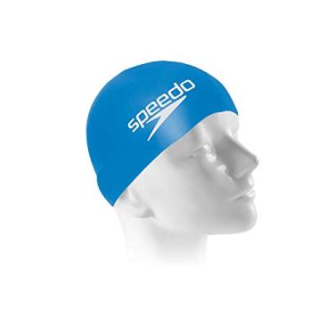 Imagem de Touca de Natação, Speedo, Big Swim Cap, Silicone Resistente com Encaixe Confortável,Tamanho Grande - Azul