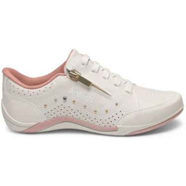 Imagem de Tenis Casual Kolosh Calce Fácil Palmilha Gel Zíper Brilho, Cinza claro