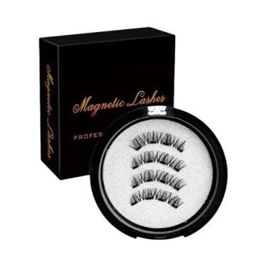 Imagem de Cílios Postiços Magnéticos 3D Naturais Reutilizáveis, Conjunto Com 4 C