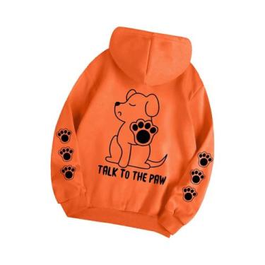 Imagem de Moletom Feminino Quente De Lã Com Estampa Divertida De Cachorro, Blusa