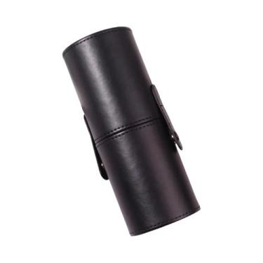 Imagem de Organizador De Pincéis De Maquiagem Em Couro PU De Grande Capacidade P