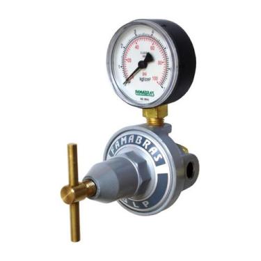 Imagem de Manômetro Medidor De Pressão Do Gás 7Kg x 100PSI - Famabras