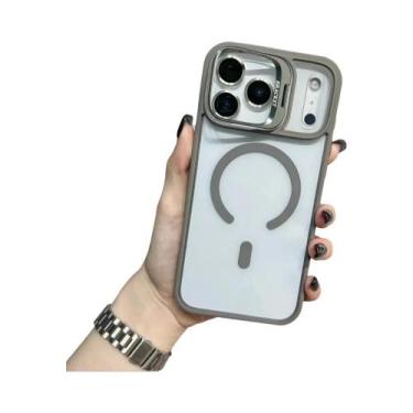 Imagem de Capa Magnética De Metal Com Suporte Para Carregamento Sem Fio Magsafe 