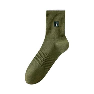 Imagem de Meias Masculinas De Cano Médio Com Estampa De Gato De Desenho Animado,