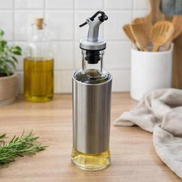 Imagem de Dispenser De Temperos 300ml Vidro Com Acabamento Em Inox - Thika