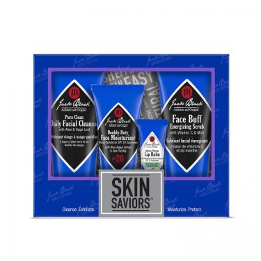 Imagem de Kit Skincare Limpeza Completa com Hidratante FPS 20, Esfoliante Energizante e Bálsamo Labial Intenso, Jack Black Skin Saviors.