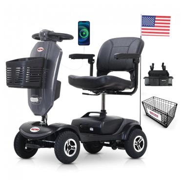 Imagem de Cadeira de Rodas Elétrica Metro Mobility para Adultos, 136 kg de Capacidade, Dobrável, Portátil, Carregamento Conveniente, 2 Suportes para