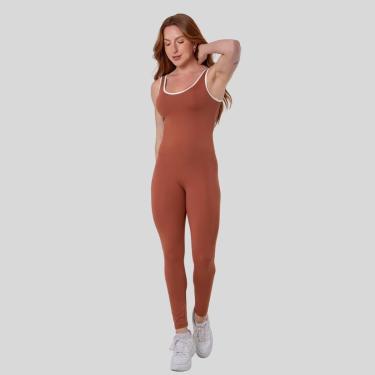 Imagem de Macacão Feminino Fitness com Alças Finas e Cintura Modeladora-Feminino