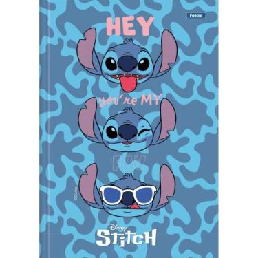 Imagem de Caderno Brochurão Capa Dura STITCH 80 Folhas Pacote com 05 - Foroni