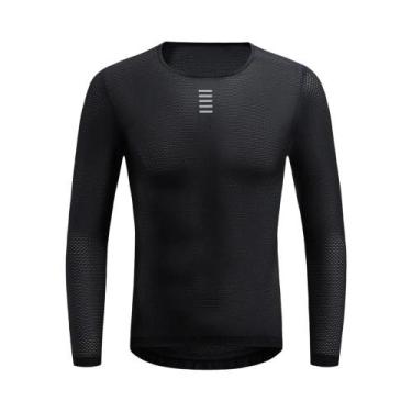 Imagem de Camiseta De Ciclismo Masculina De Manga Longa, Camiseta De Base Para M