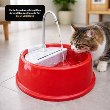 Imagem de Fonte Bebedouro Automática Para Gatos E Cães Joy - Vermelha