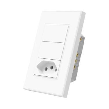 Imagem de Interruptor De Parede Inteligente WiFi Zigbee Padrão Brasileiro Tuya A