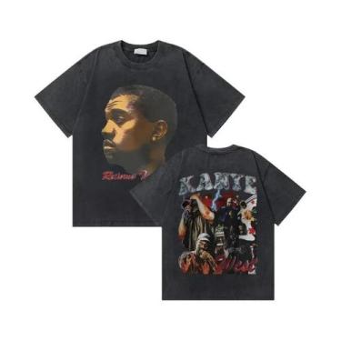 Imagem de Camiseta Masculina Oversized Vintage Kanye West Com Estampa De Urso De