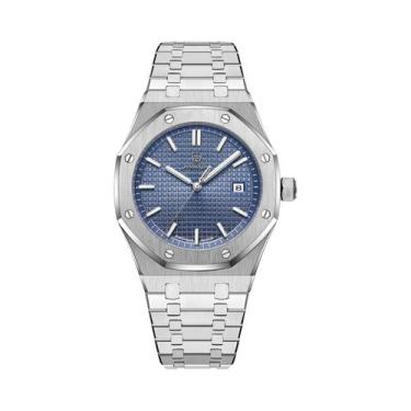 Imagem de Relógio De Quartzo Masculino De Luxo À Prova d'Água Em Aço Inoxidável 