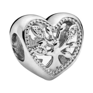 Imagem de Pingente Árvore Genealógica Prata 925 Charm Mãe Pai Amor Eterno Para P